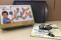 Magnetic gears set, cookie sheet, and instructions