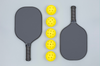 Pickleball paddles and balls