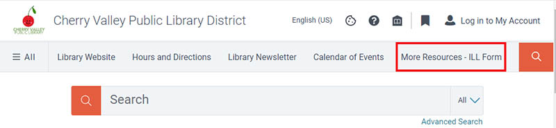More Resources - ILL Form link